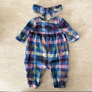 Baby Gap Plaid Jumpsuit